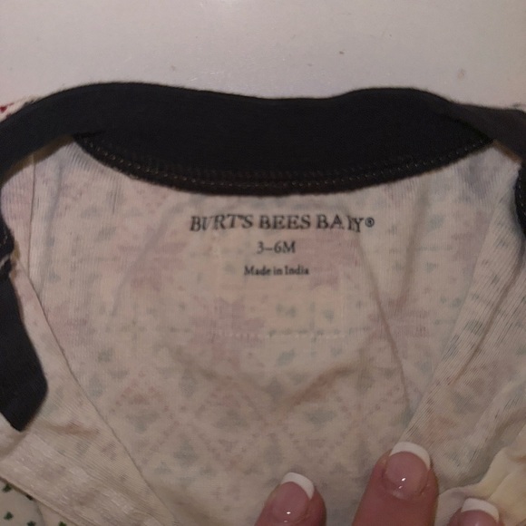 Burt’s Bees Baby Fair Isle Zip Up Onesie - Picture 2 of 2